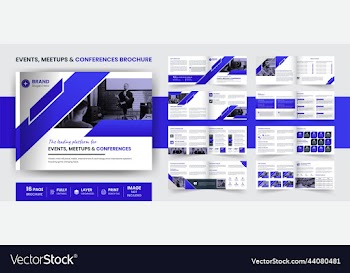 16 page landscape conference business brochure