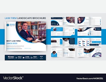 16 page landscape corporate law firm brochure