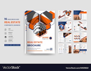 16 page real estate business brochures