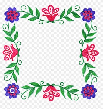 1718 × 1684 Px - Flower Square Frame Png