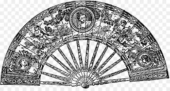 17th Century, Hand Fan, Datongzhen, Decorative Fan PNG