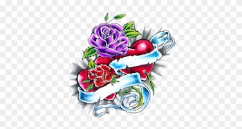 18 Best Heart Tattoo Drawings Images On Pinterest - Heart And Rose Tattoo
