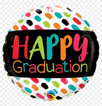 18" Round Foil Happy Graduation Color Dabs - Happy Graduation