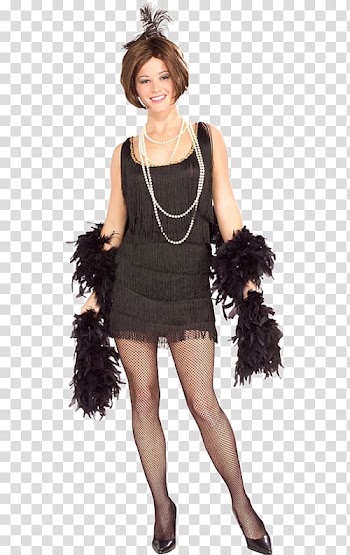 1920s Flapper Costume party Dress, dress transparent background PNG clipart