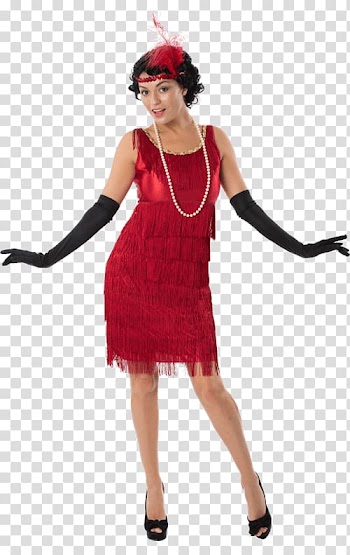 1920s Flapper Costume party Dress, dress transparent background PNG clipart