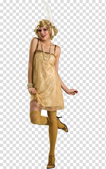 1920s Flapper Costume party Dress, dress transparent background PNG clipart