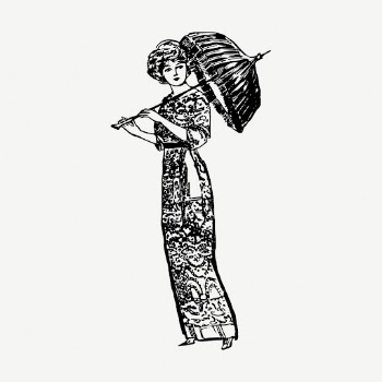 1920s woman drawing, vintage illustration | Free PSD - rawpixel