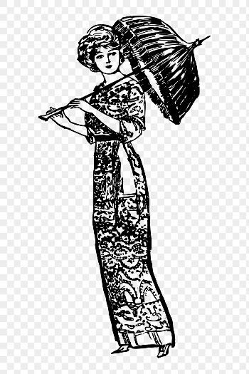 1920s woman png drawing sticker | Free PNG - rawpixel