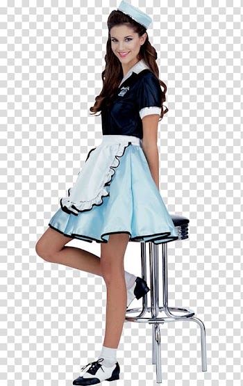 1950s Poodle skirt Costume Dress Clothing, dress transparent background PNG clipart