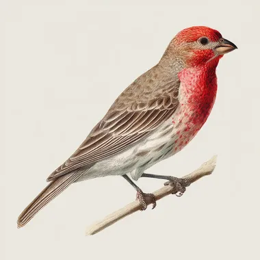 19th-Century Engraving of a House Finch (Haemorhous mexicanus) 19th-Century Engraving of a House Finch (Haemorhous mexicanus)