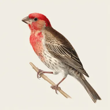19th-Century House Finch Illustration 19th-Century House Finch Illustration