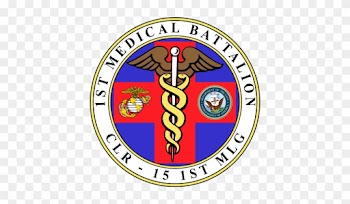 1st Medical Battalion Emblem - Usmc 1st Medical Battalion Insignia Shower Curtain