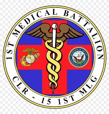 1st Medical Battalion - Usmc 1st Medical Battalion Insignia Shower Curtain