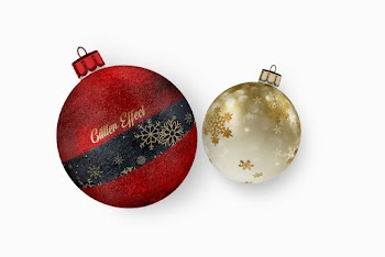 2 Christmas Ball Free Mockup