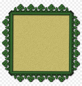 2 Picture Frames Clip Art - Green Yellow Frame Transparent