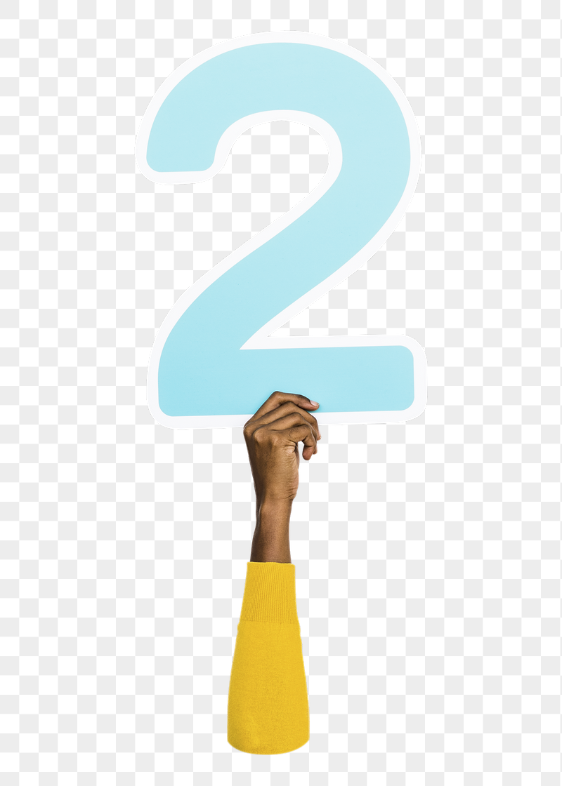 2 png number, raised hand, | Free PNG - rawpixel