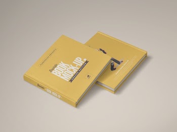 2 square books mockup