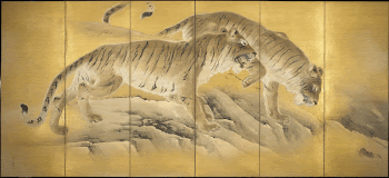 2 tigers descending down rocky | Free Photo - rawpixel