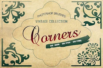 20 Corner Designs PSD - ABR - PNG