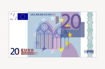 20 Euro bill clip art | Free Photo - rawpixel