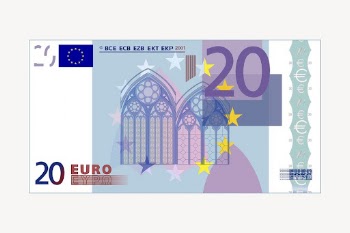 20 Euro bill clipart, collage | Free PSD - rawpixel