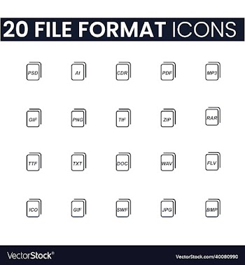 20 file format icons