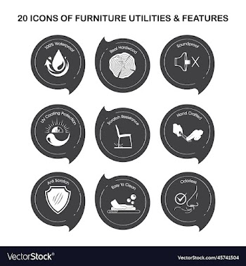 20 icons of furniture utilities features