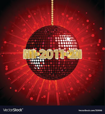 2011 disco ball vector image