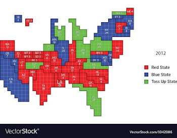 2012 Proportional Electoral Map vector image
