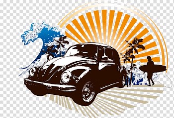 2012 Volkswagen Beetle Car Volkswagen New Beetle MINI Cooper, Hand-painted classic cars transparent background PNG clipart