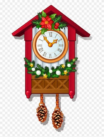 2016 Merry Christmas And Happy New Year Vector Background - Horloge Coucou Gif Animé