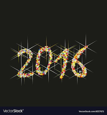  					2016 New Year fireworks vector image														