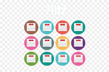 2017 calendar vector cartoon 