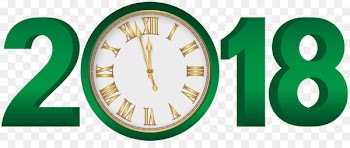 2018, Clock, Logo, Green PNG