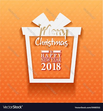 2018 happy new year and merry christmas gift vector image