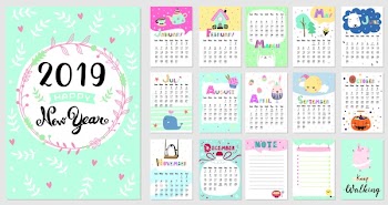 2019 Calendar Template