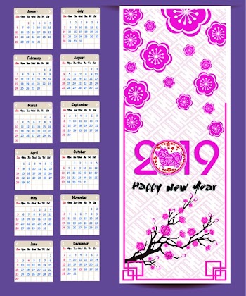 2019 Calendar template