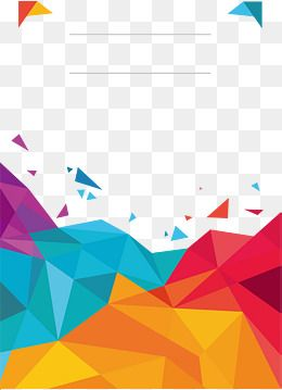 2019 的 Color Low Polygon Poster Cover, Vector Png, Colour, Color ...