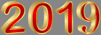 2019 Gold and Red PNG Clipart | Gallery Yopriceville - High ...