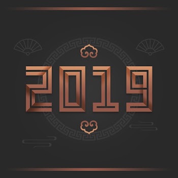 2019 - golden business luxury new year