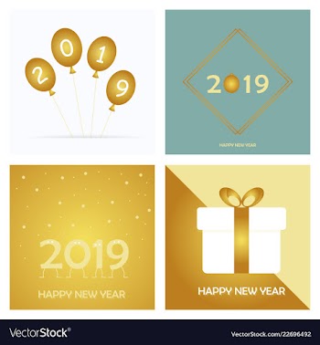 2019 happy new year and marry christmas vector image