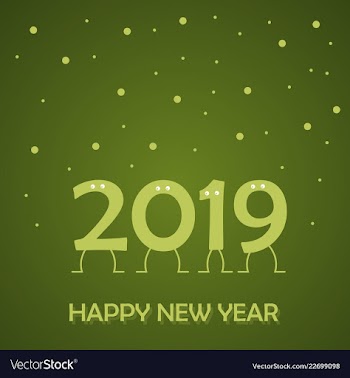 2019 happy new year and marry christmas vector image