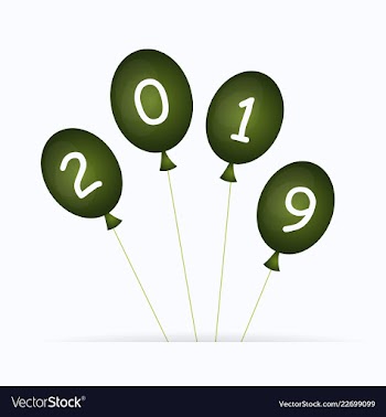2019 happy new year and marry christmas vector image