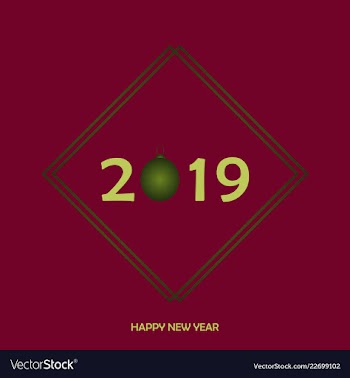 2019 happy new year and marry christmas vector image