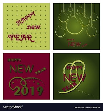 2019 happy new year and marry christmas vector image