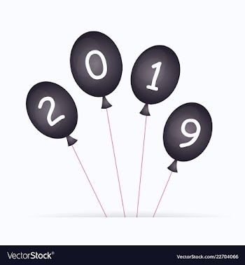 2019 happy new year and marry christmas vector image