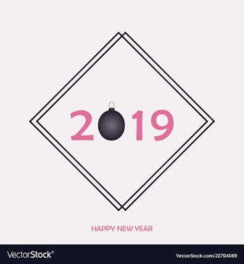 2019 happy new year and marry christmas vector image