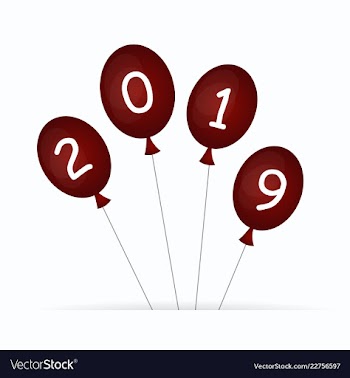 2019 happy new year and marry christmas vector image
