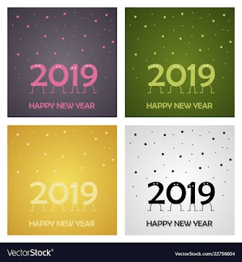 2019 happy new year and marry christmas vector image
