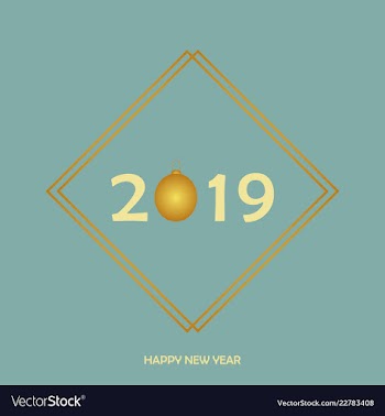 2019 happy new year and marry christmas vector image